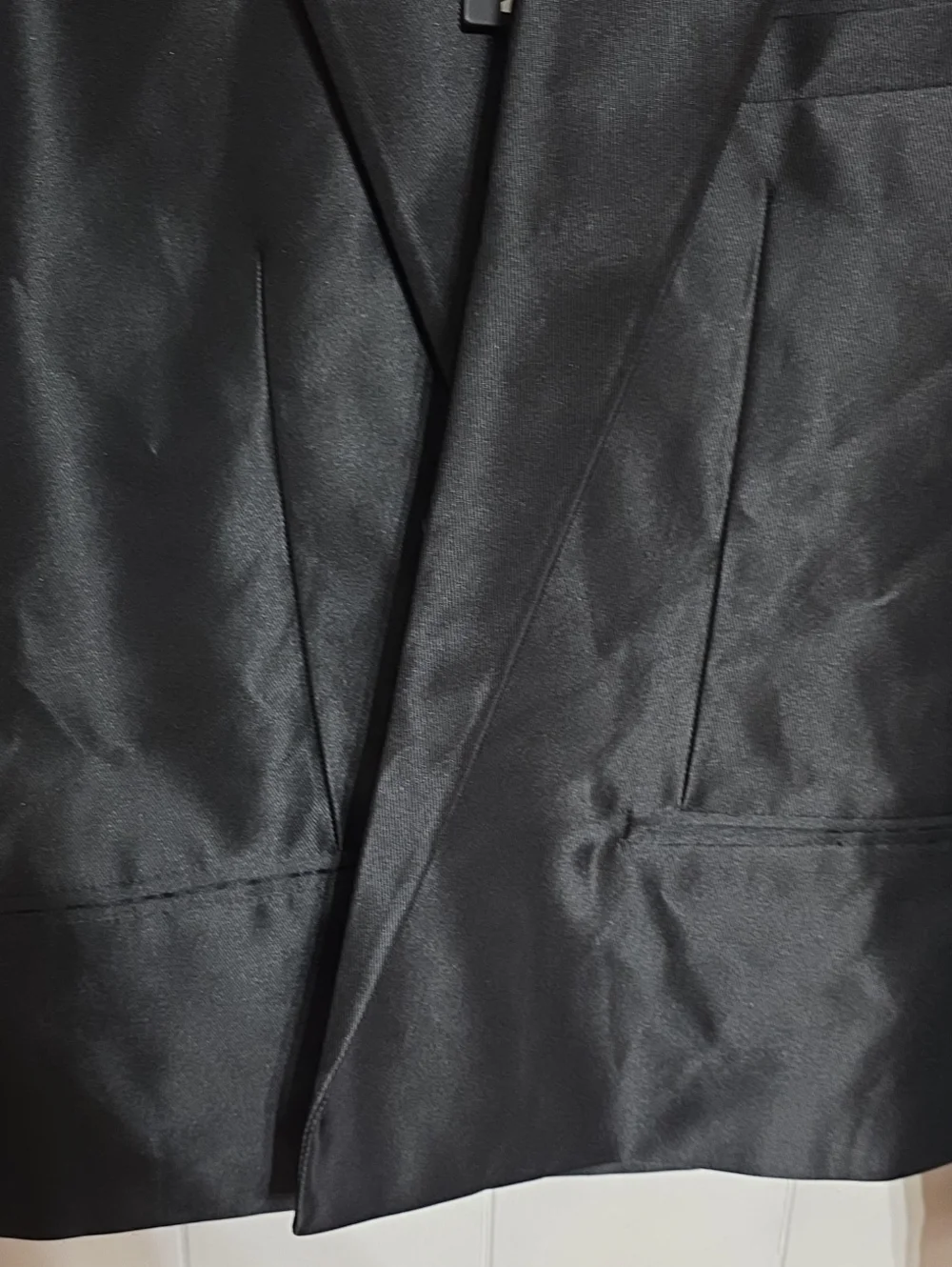 NWT Nova MEN Money Routine Cropped Suit Jacket Shiny Black Pockets Modern XXXL